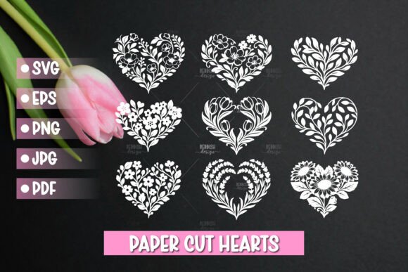 9 Paper Cut Floral Heart , Paper Cut Review