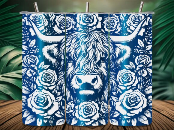 Floral Highland Cow Rose Tumbler Review