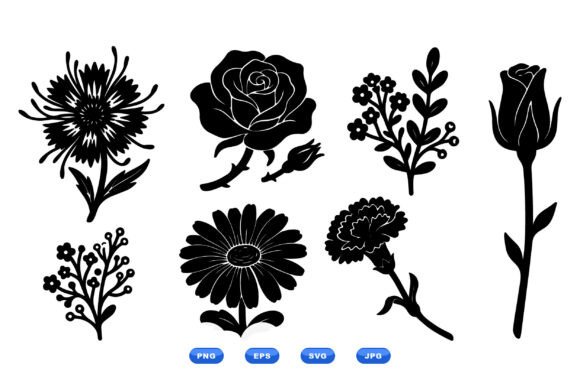Floral Silhouette Clipart Pack Review