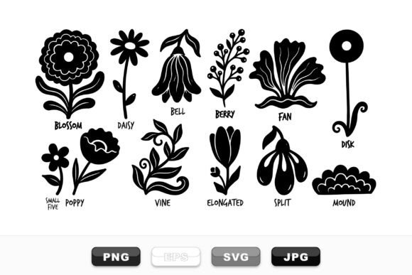 Hand Drawn Black Floral Set Review
