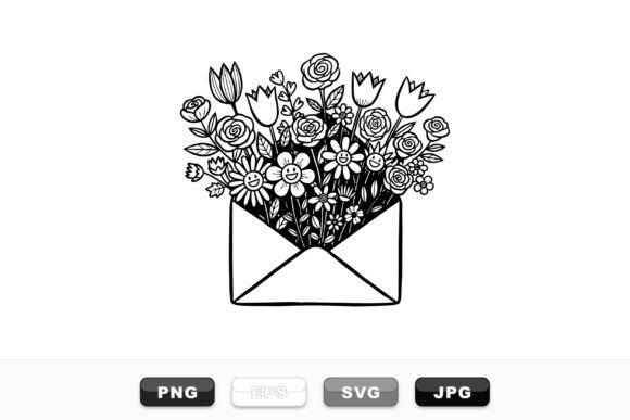 Hand Drawn Floral Envelope Art Review