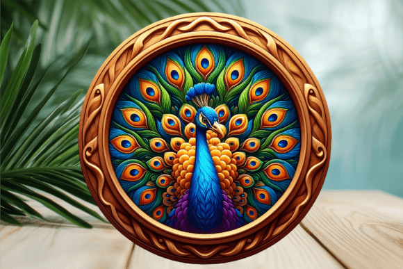 Ornate Floral Mandala Peacock Door Sign Review