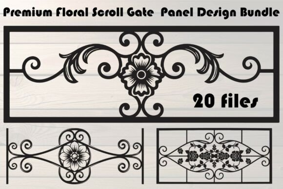 Premium Floral Scroll Gate Panel Design Review