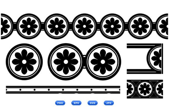 Retro Floral Border Clipart Review